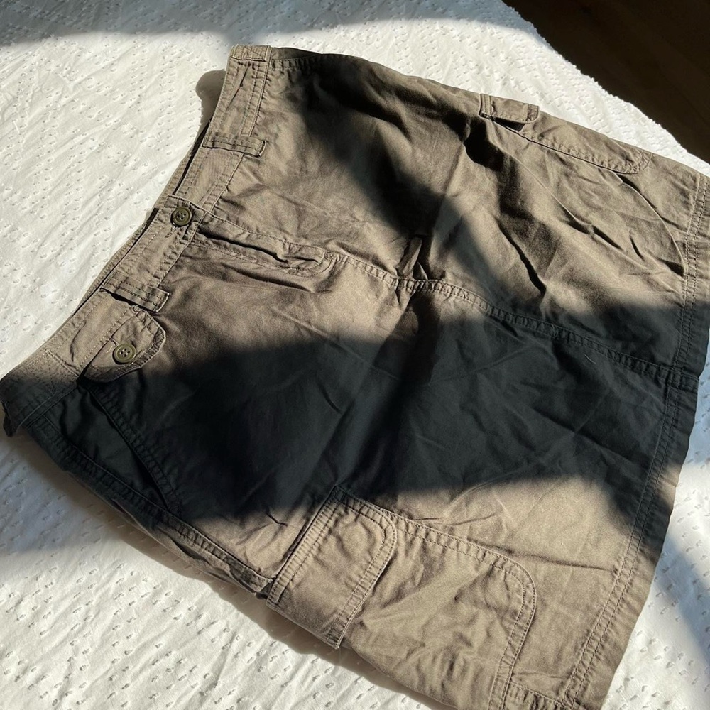 Vintage Khaki Cargo Style Mini Skirt